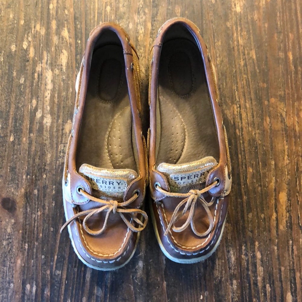 Sperry Top-side tan/gold boat shoes 7M